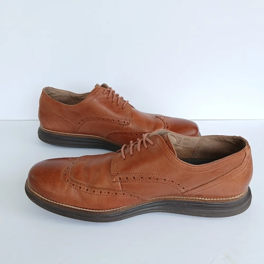 Cole Haan Grand Os Wingtip Brown Leather Oxford